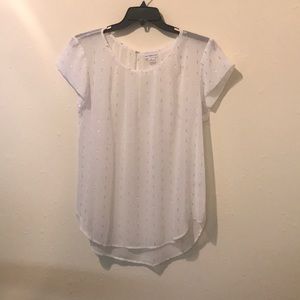 White and gold blouse